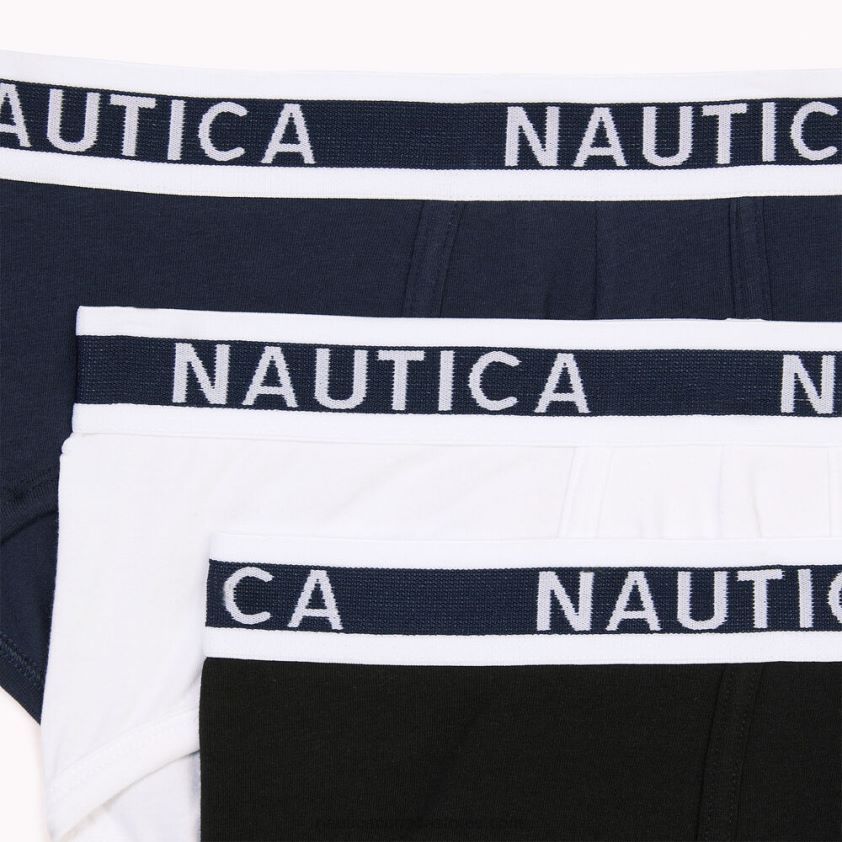Stretch Cotton Briefs 3-Pack Nautica Men Charcoal T R260HV606