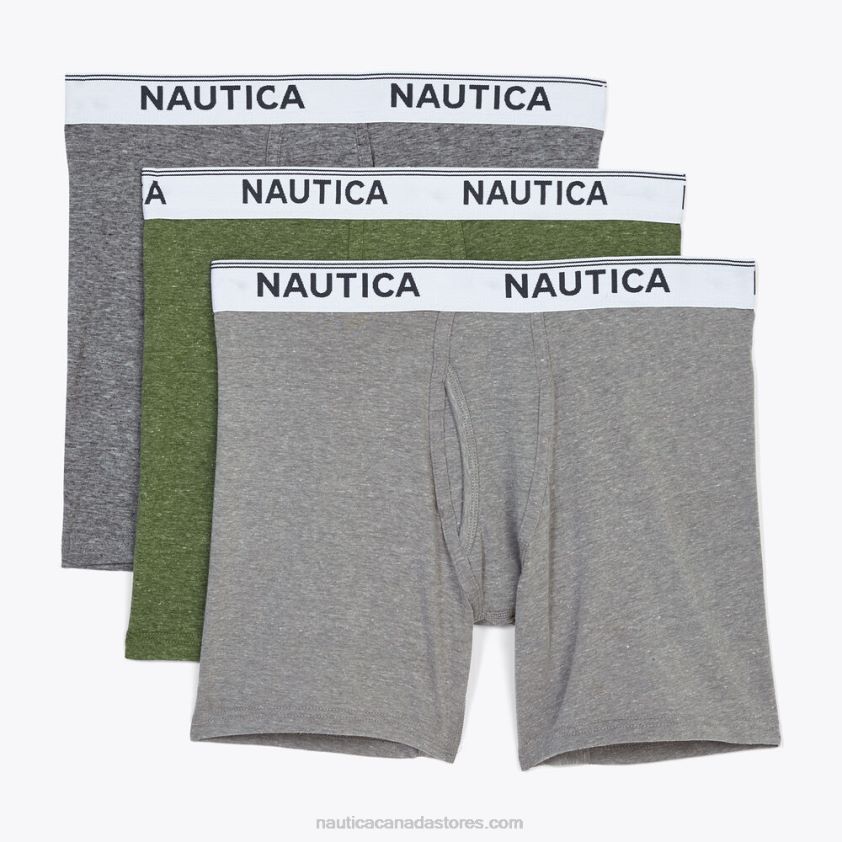 Stretch Performance Boxer Briefs 3-Pack Nautica Men Green Apple R260HV605