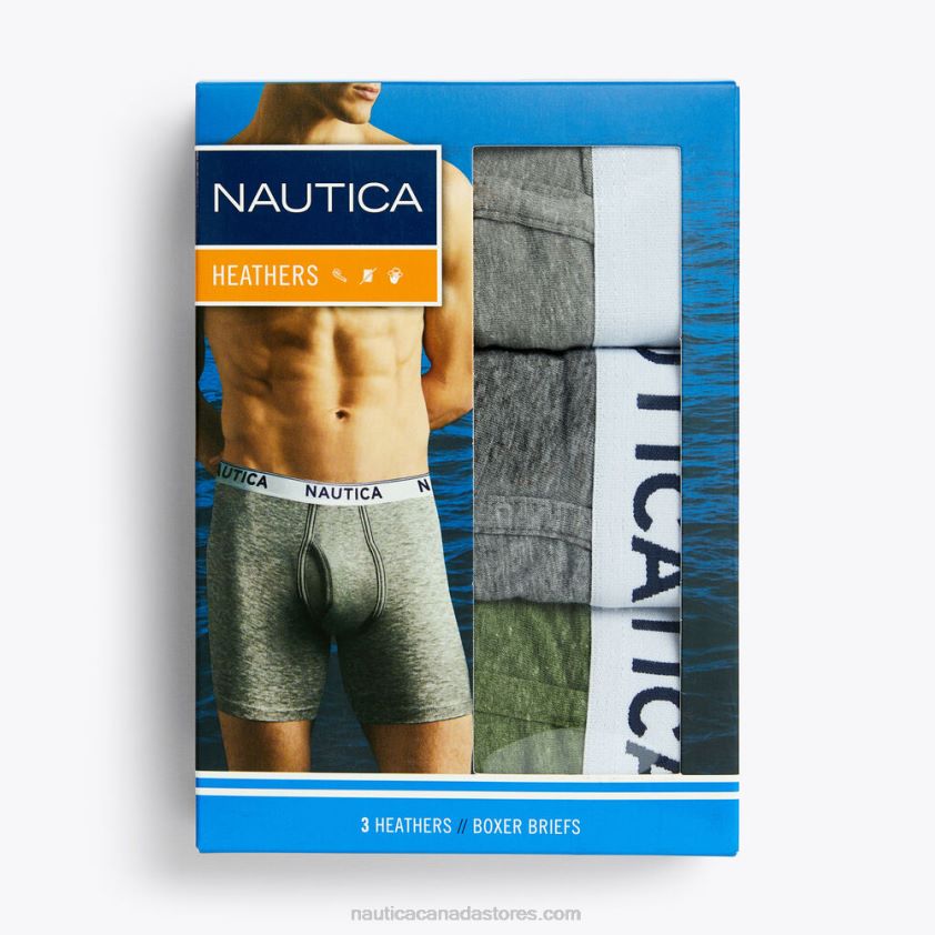Stretch Performance Boxer Briefs 3-Pack Nautica Men Green Apple R260HV605