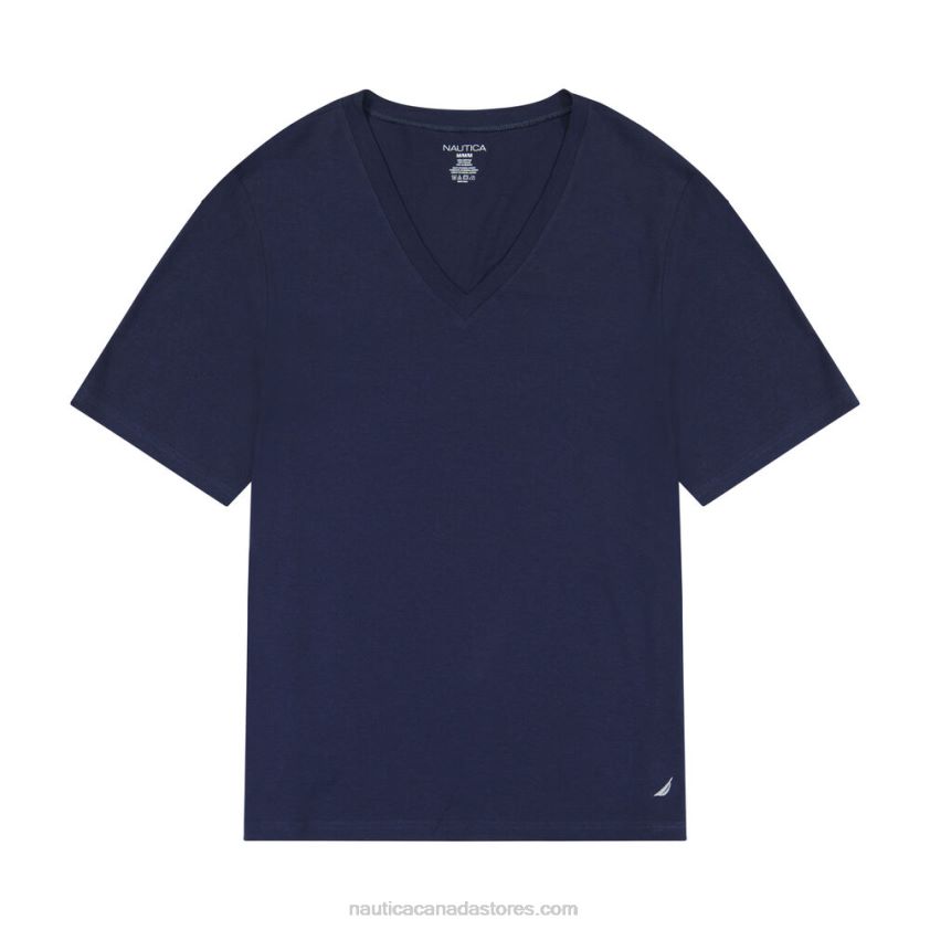 V-Neck T-Shirts 3-Pack Nautica Men Tan R260HV216