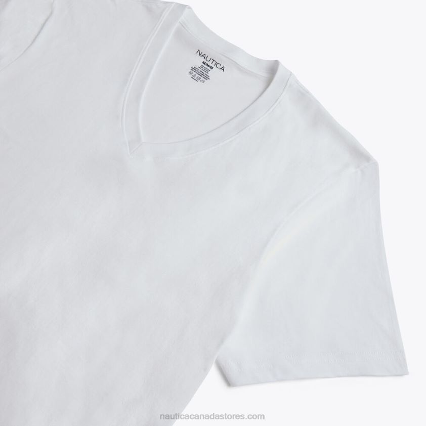 V-Neck T-Shirts 5-Pack Nautica Men Antique White Wash R260HV117