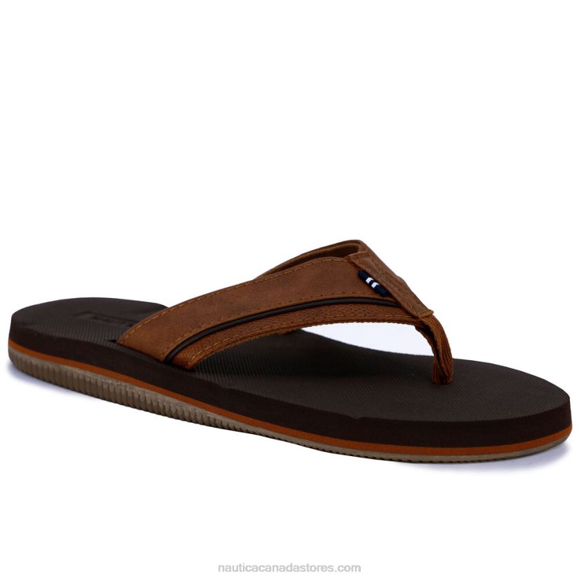 Clarkson Thong Sandal Nautica Men Dark Brown Heather R260HV589
