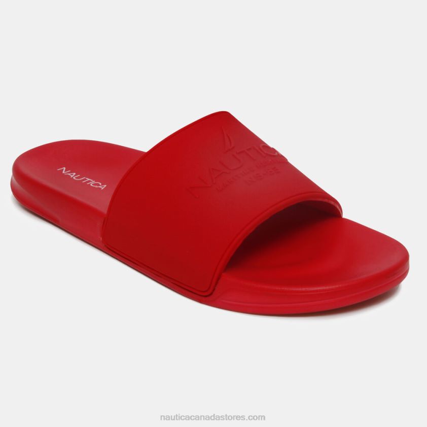 Logo-Embossed Slide Sandal Nautica Men Nautica Red R260HV628