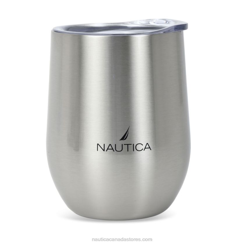 J-Class Logo Double-Walled Stainless Steel Tumbler Nautica Women Graphite Heather R260HV265