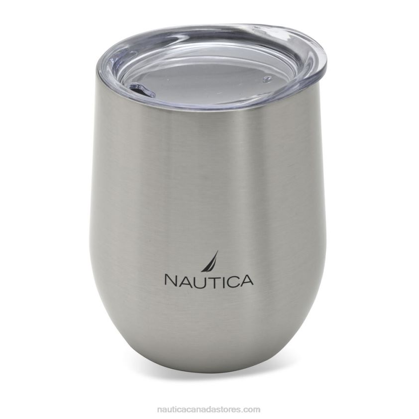 J-Class Logo Double-Walled Stainless Steel Tumbler Nautica Women Graphite Heather R260HV265