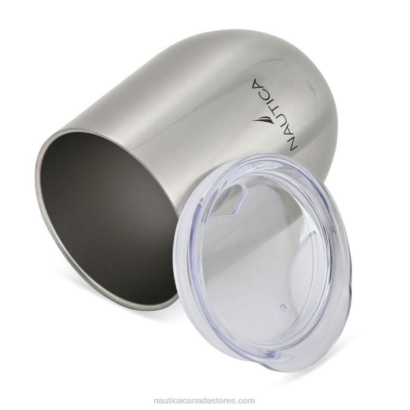 J-Class Logo Double-Walled Stainless Steel Tumbler Nautica Women Graphite Heather R260HV265