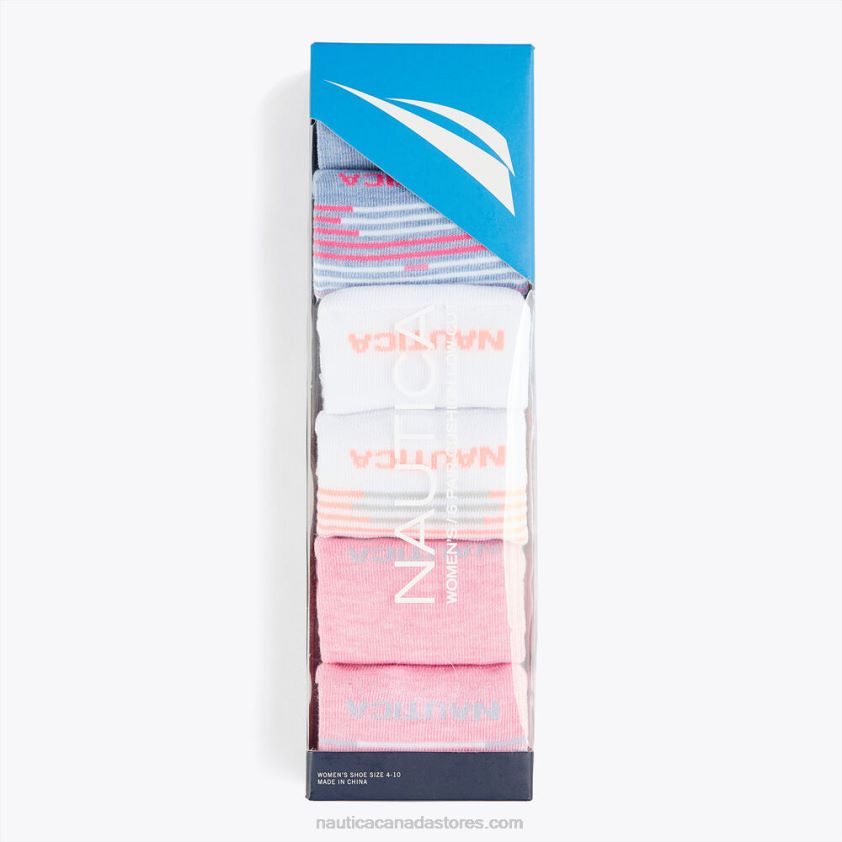Athletic Low-Cut Socks Gift Box 6-Pack Nautica Women Multi R260HV898