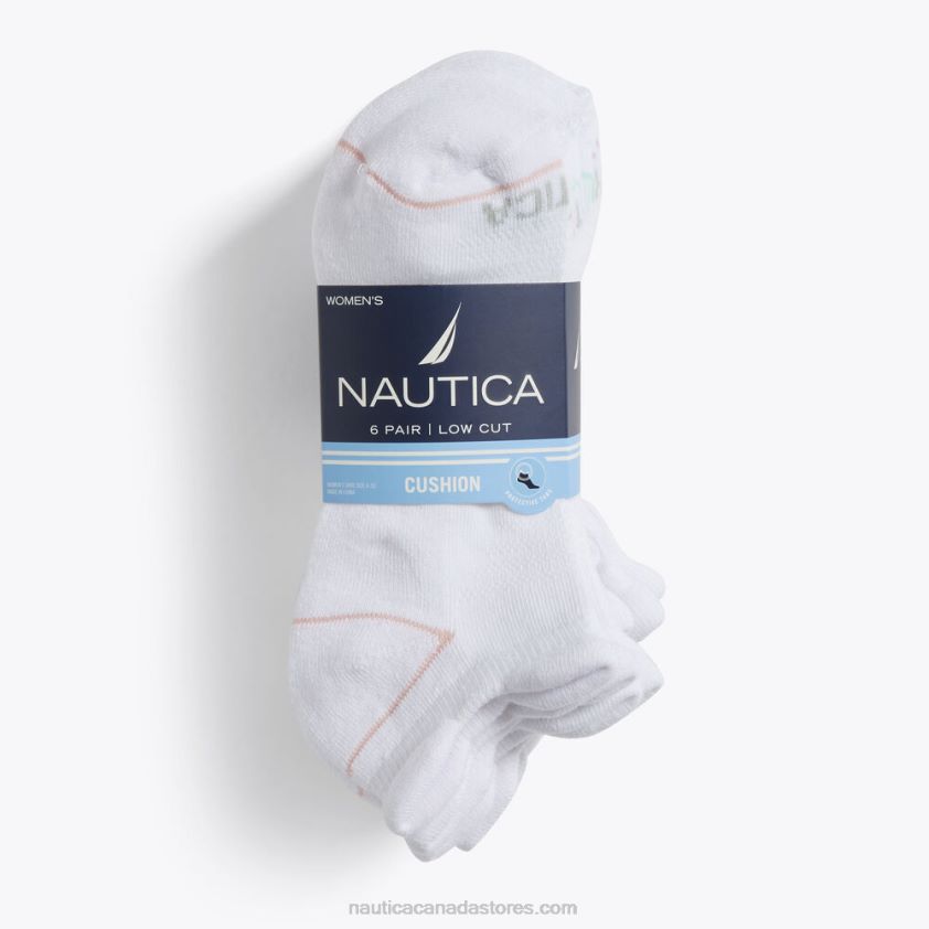 Athletic Tab Low-Cut Socks 6-Pack Nautica Women Multi R260HV861
