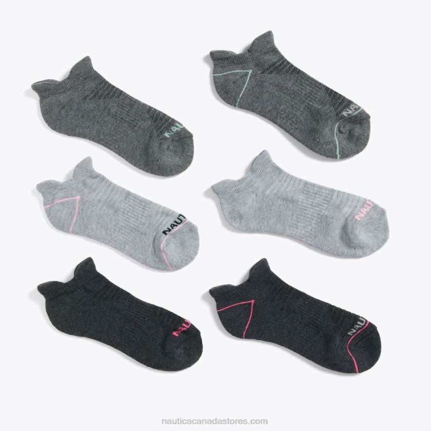 Athletic Tab Low-Cut Socks 6-Pack Nautica Women Multi R260HV909