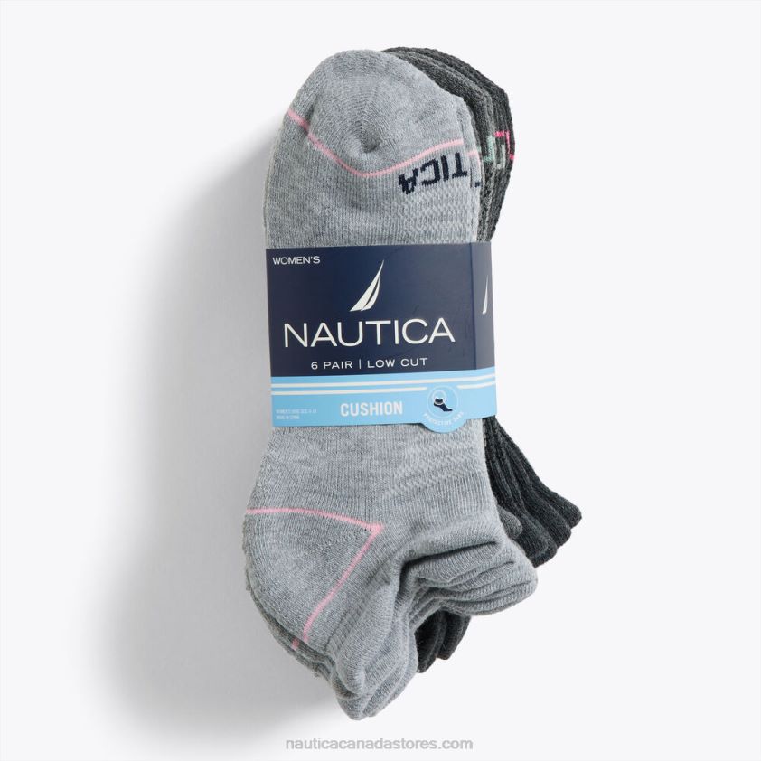Athletic Tab Low-Cut Socks 6-Pack Nautica Women Multi R260HV909