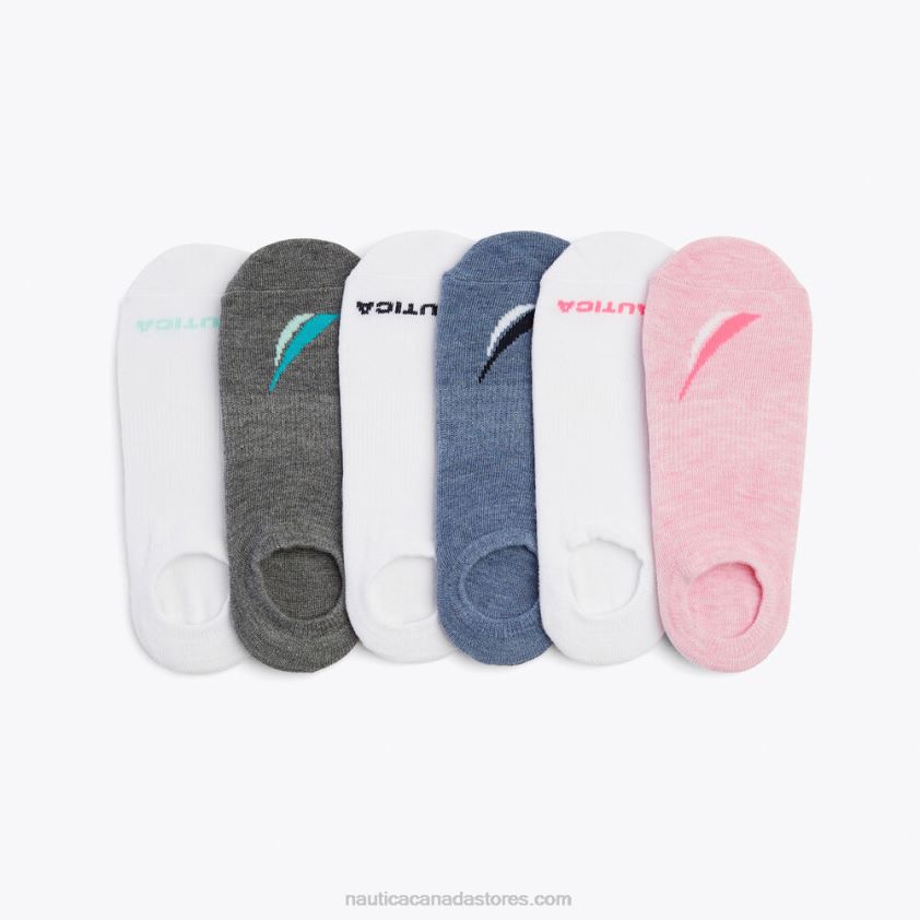 Cuff Liner Socks 6-Pack Nautica Women Multi R260HV813