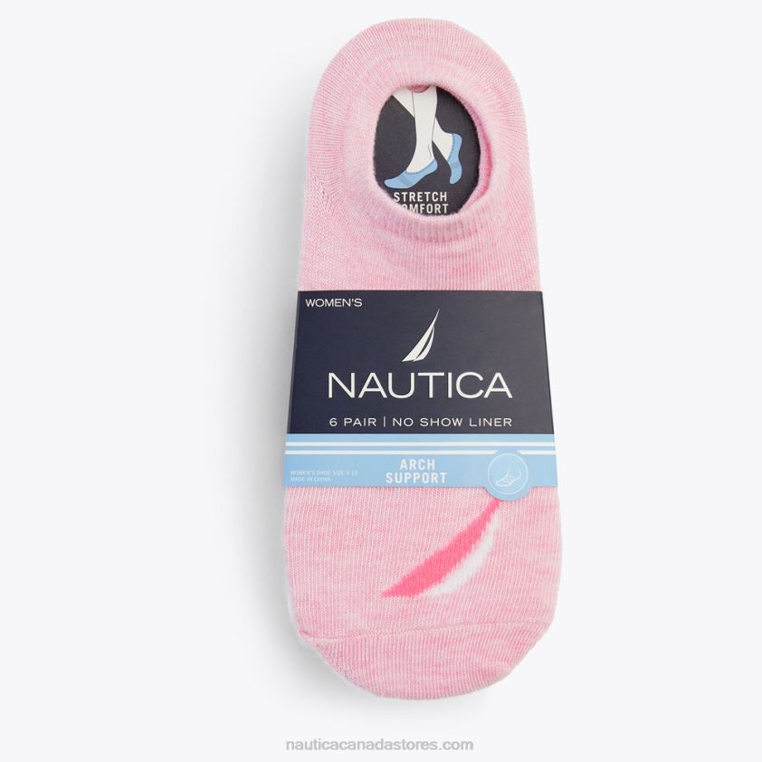 Cuff Liner Socks 6-Pack Nautica Women Multi R260HV813