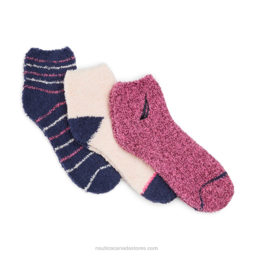 Fuzzy Mid-Crew Socks 3-Pack Nautica Women Multi R260HV852