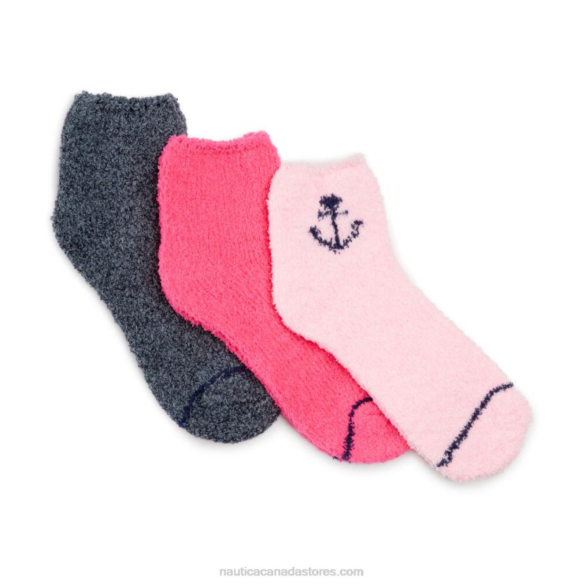 Fuzzy Mid-Crew Socks 3-Pack Nautica Women Multi R260HV916