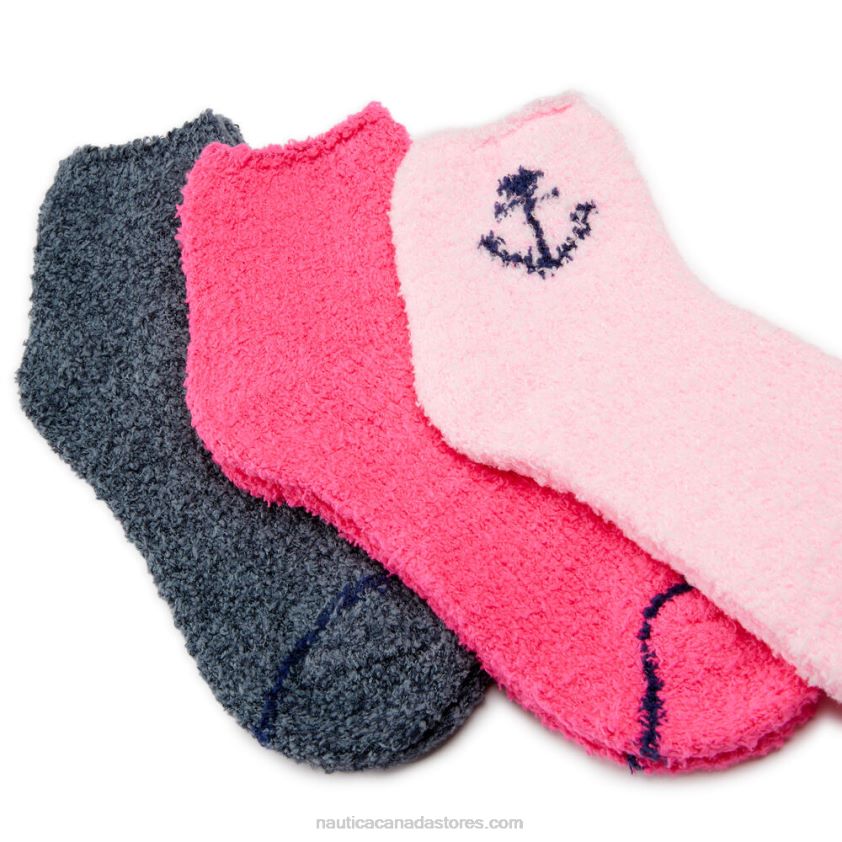 Fuzzy Mid-Crew Socks 3-Pack Nautica Women Multi R260HV916