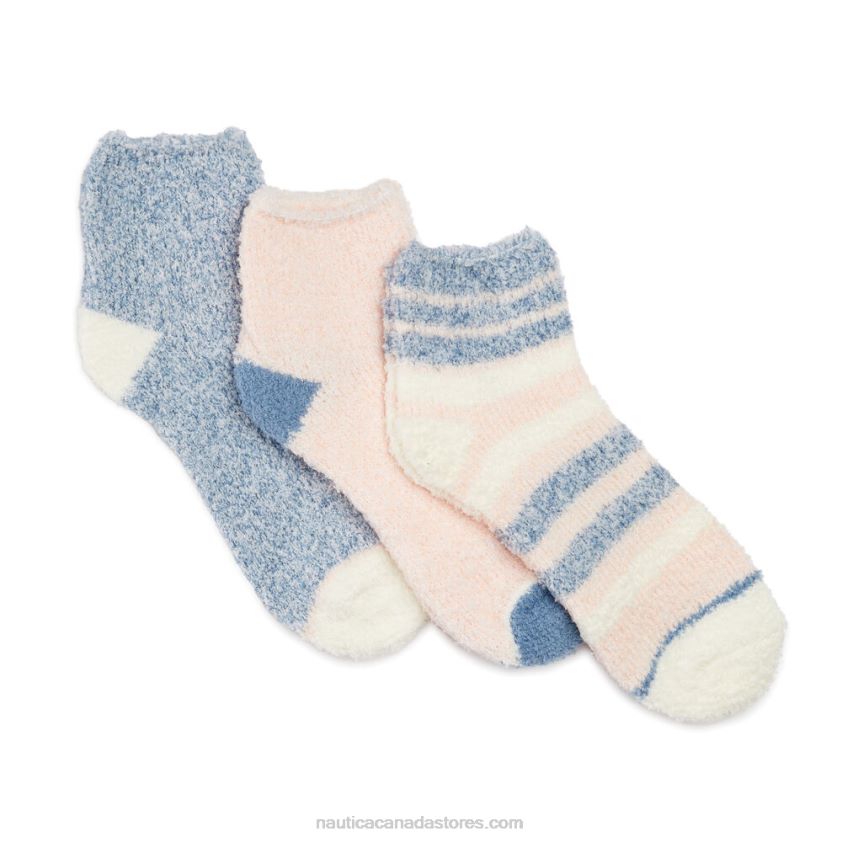 Fuzzy Mid-Crew Socks 3-Pack Nautica Women Multi R260HV920