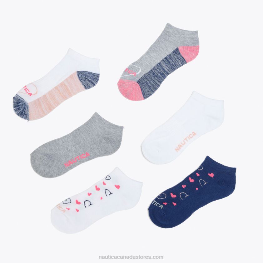 Heart Low-Cut Socks 6-Pack Nautica Women Multi R260HV804