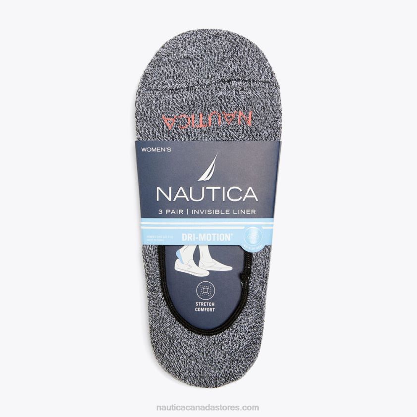 Microfiber Liner Socks 3-Pack Nautica Women Multi R260HV876