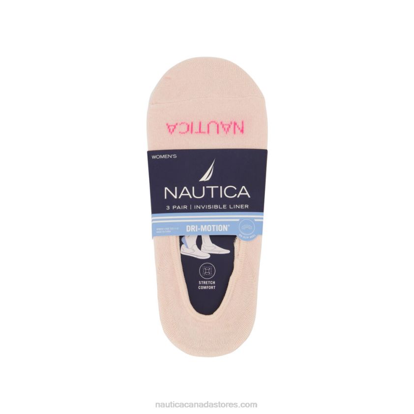 Stretch Liner Socks In White 3-Pack Nautica Women Multi R260HV889