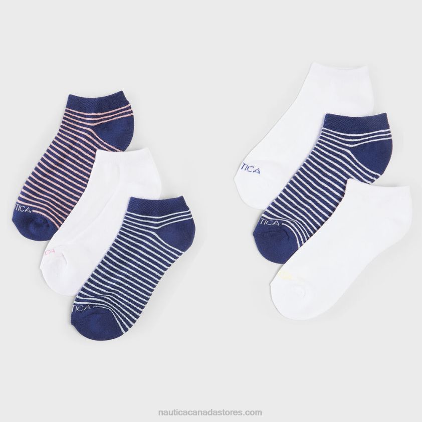 Stripe Low Cut Socks 6-Pack Nautica Women Multi R260HV846