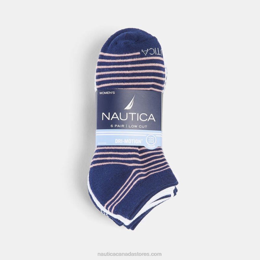 Stripe Low Cut Socks 6-Pack Nautica Women Multi R260HV846