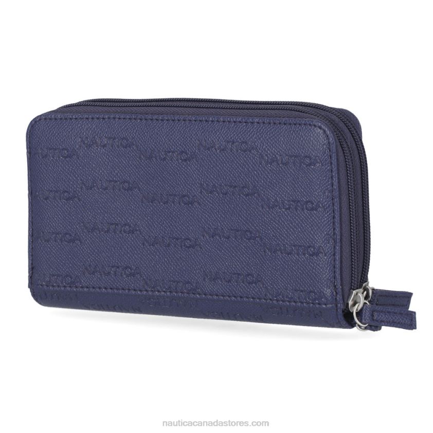 Printed Wristlet Wallet Nautica Women Workshirt Blue R260HV948