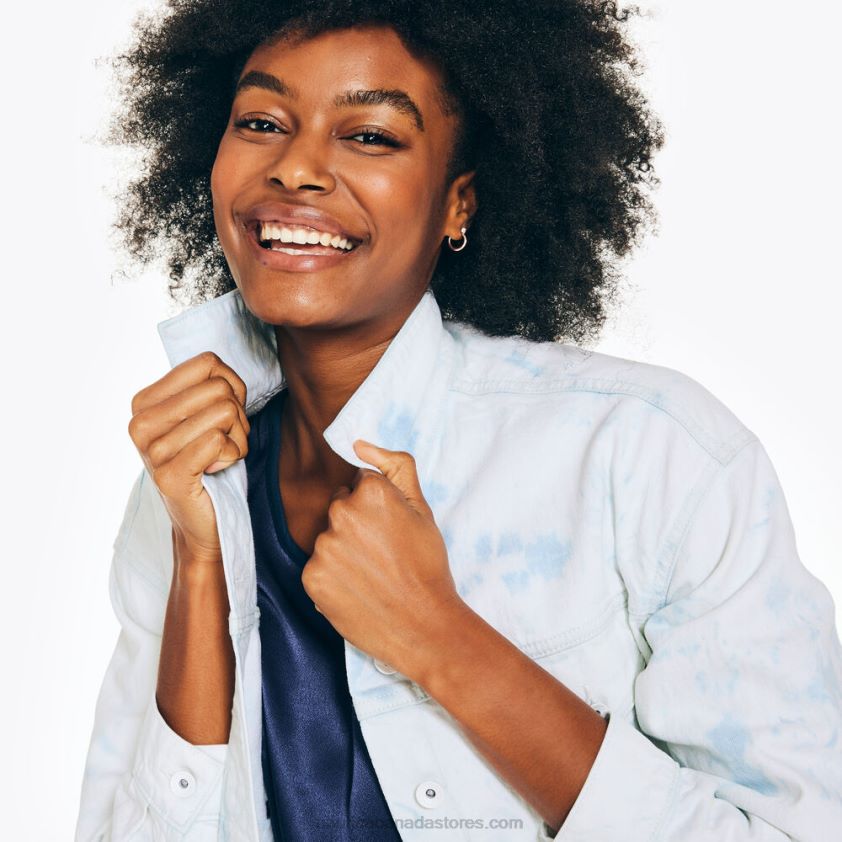 Jeans Co. Cloud Wash Cropped Jacket Nautica Women Shell R260HV761