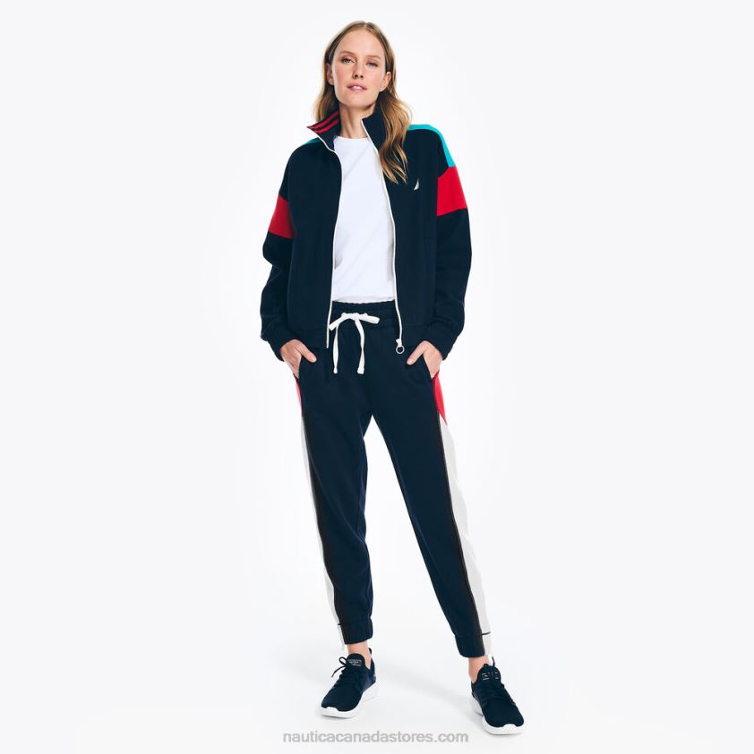 Sustainably Crafted Full-Zip Track Jacket Nautica Women Stellar Blue Heather R260HV760