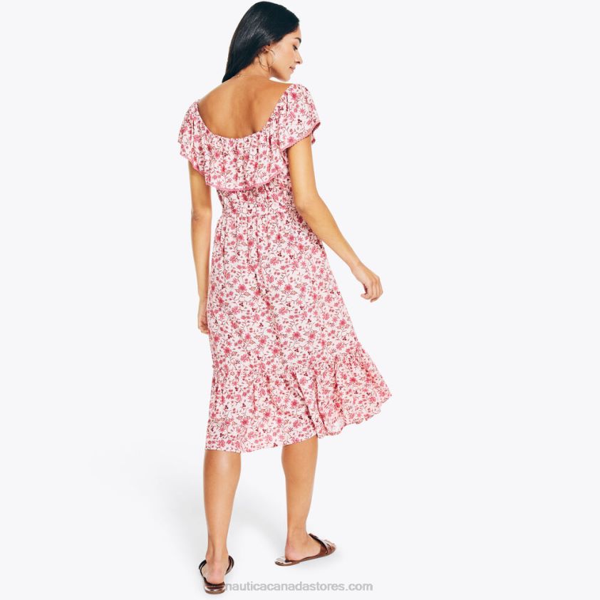 Sustainably Crafted Floral Printed Dress Nautica Women Flare Red R260HV1005