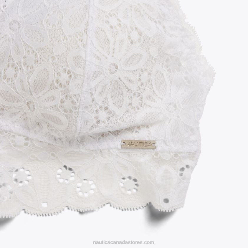Lace Racerback Bralette 2-Pack Nautica Women Antique White Wash R260HV973
