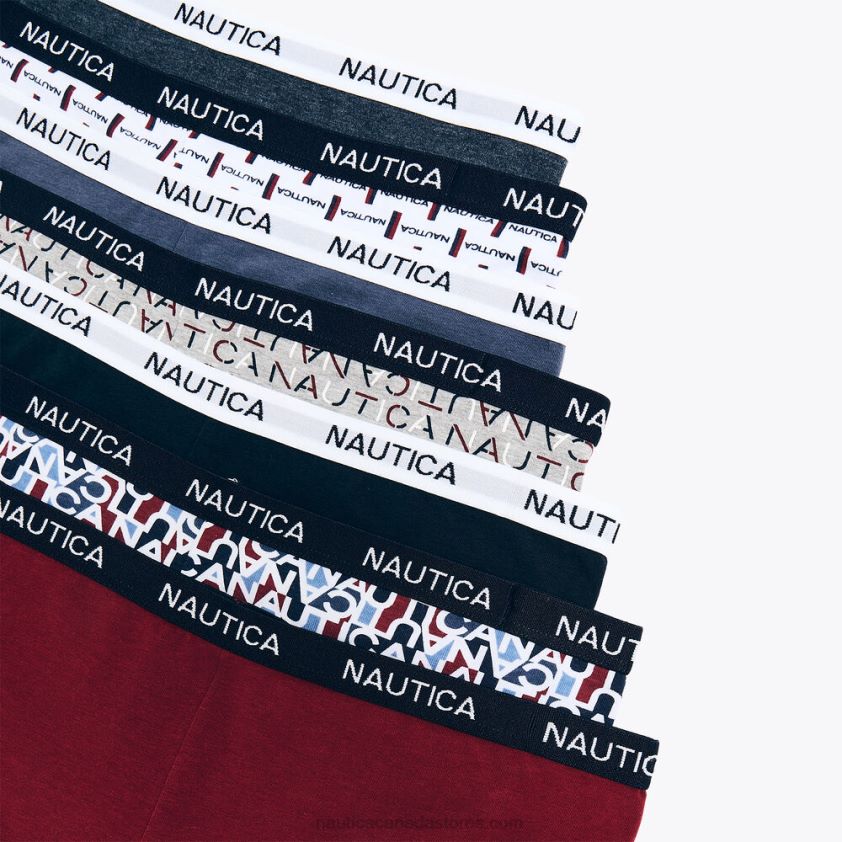 Logo And Printed Boyshorts 7-Pack Nautica Women Glory Red R260HV832