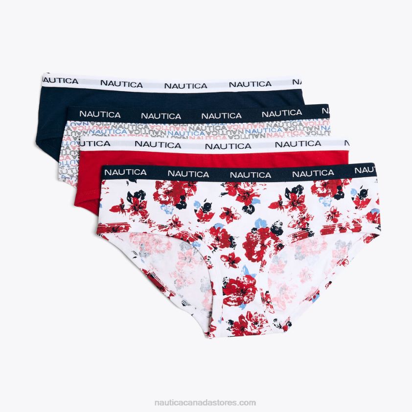 Logo Hipster Briefs 5-Pack Nautica Women Antique White Wash R260HV794