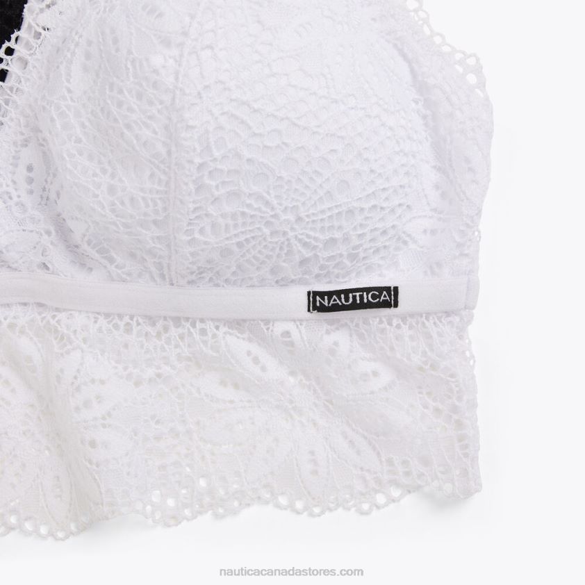 Longline Crossback Lace Bralette 2-Pack Nautica Women Black R260HV850