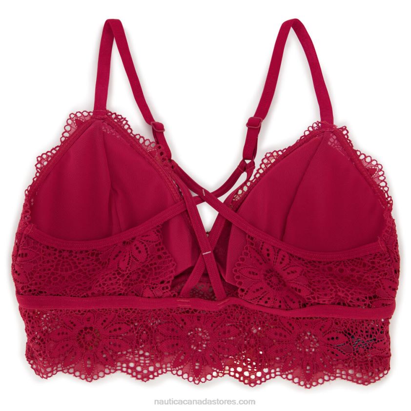Longline Crossback Lace Bralettes 2-Pack Nautica Women Glory Red R260HV840