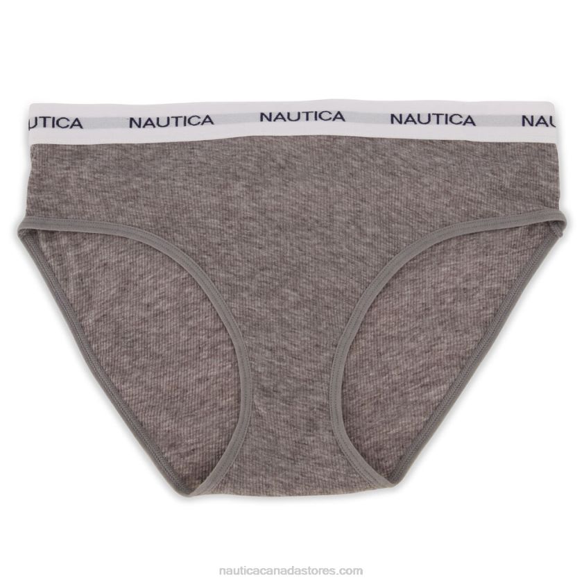 Ribbed Logo Hipster Briefs 5-Pack Nautica Women Black R260HV809