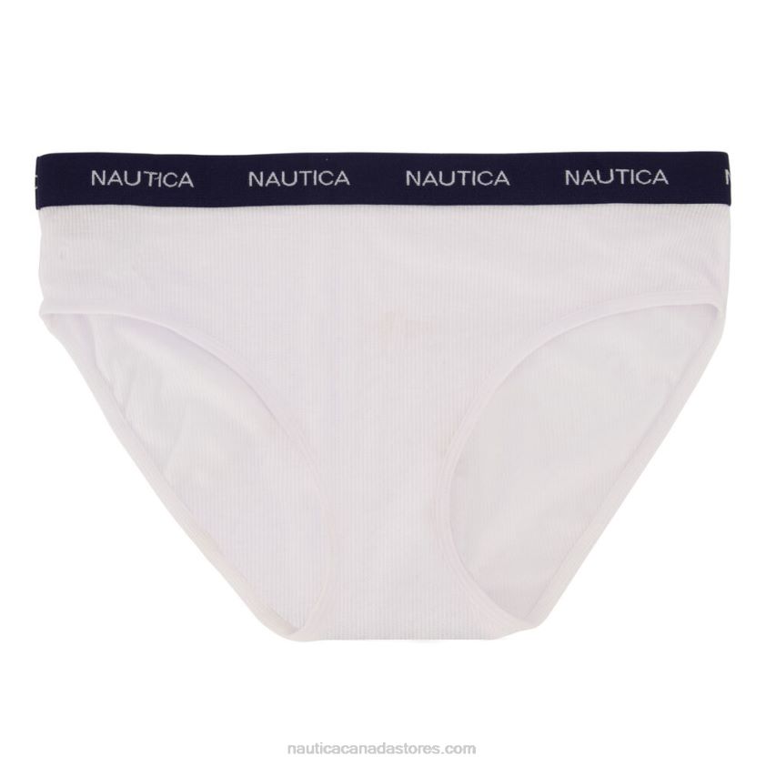 Ribbed Logo Hipster Briefs 5-Pack Nautica Women Black R260HV809