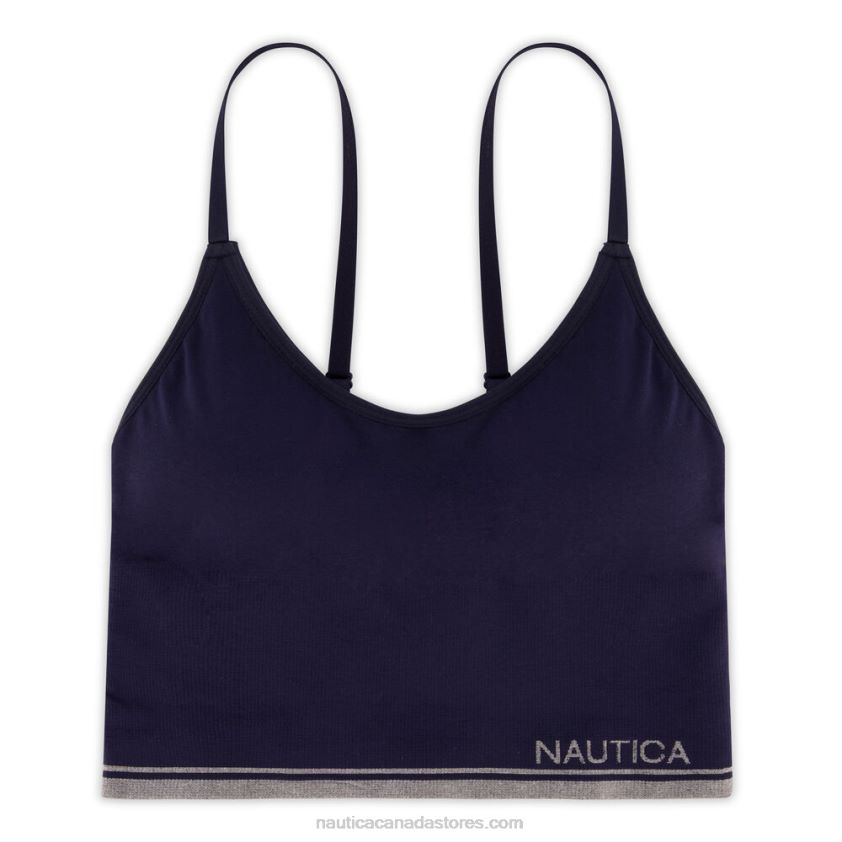 Seamless Jacquard Stripe And Logo Brami 3-Pack Nautica Women Workshirt Blue R260HV828