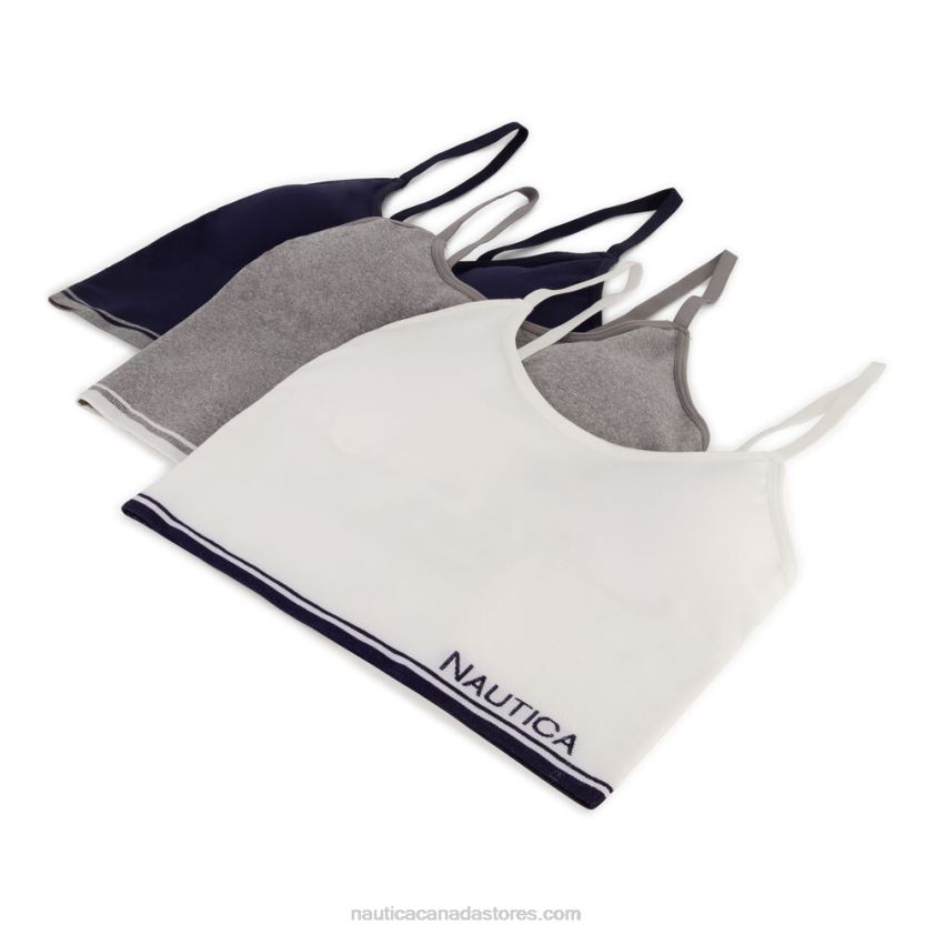 Seamless Jacquard Stripe And Logo Brami 3-Pack Nautica Women Workshirt Blue R260HV828