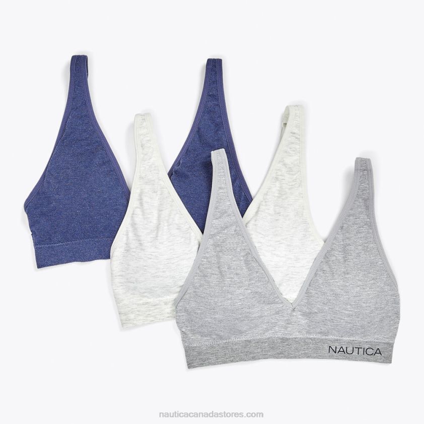 Seamless Logo Bra 3-Pack Nautica Women Angel Blue R260HV1004