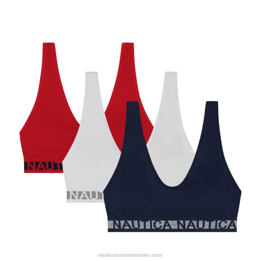 Seamless Logo Bra 3-Pack Nautica Women Workshirt Blue R260HV824