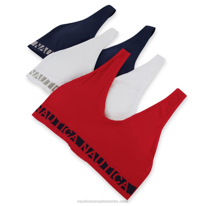 Seamless Logo Bra 3-Pack Nautica Women Workshirt Blue R260HV824