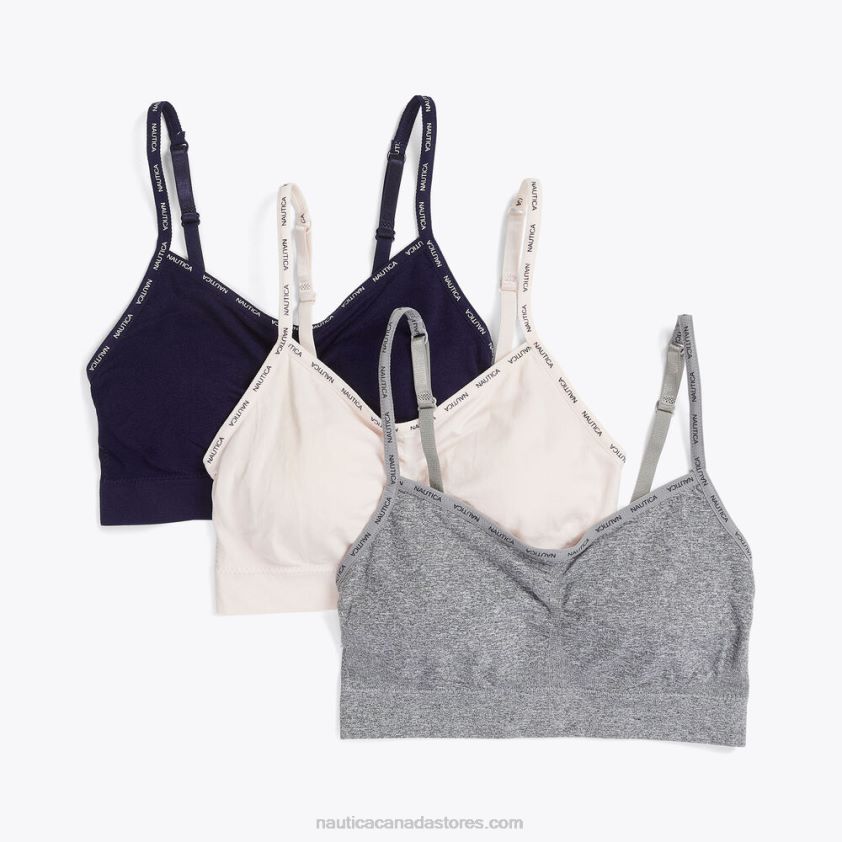Seamless Logo Trim Bralette 3-Pack Nautica Women Workshirt Blue R260HV833