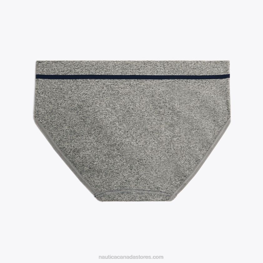 Seamless Ribbed Logo Hipster Briefs 5-Pack Nautica Women Antique White Wash R260HV779