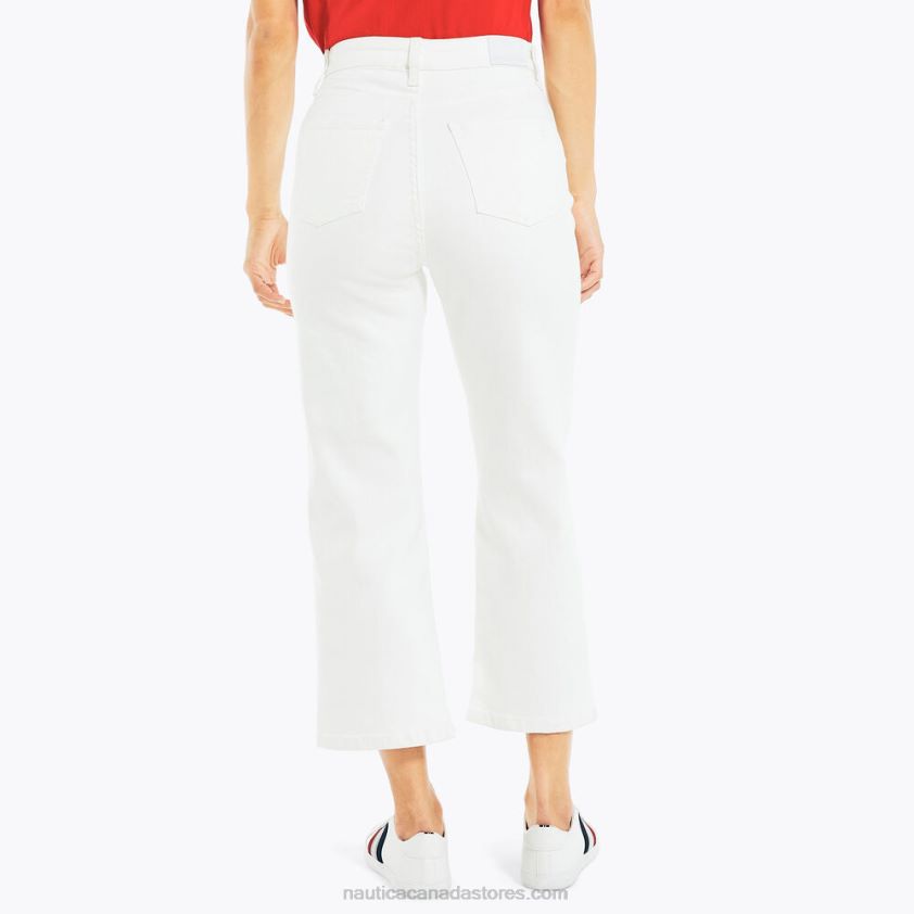 Jeans Co. High-Rise Wide Leg Crop Denim Nautica Women Sail White R260HV1009