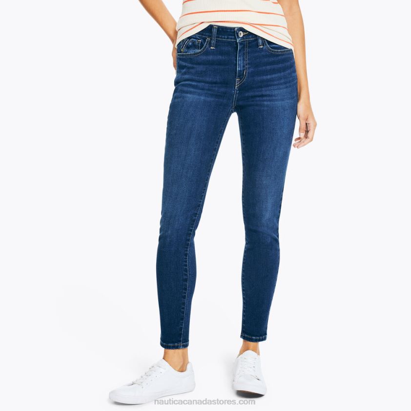 Jeans Co. True Flex Mid-Rise Skinny Denim Nautica Women Sapphire/Pitch Yellow R260HV1049