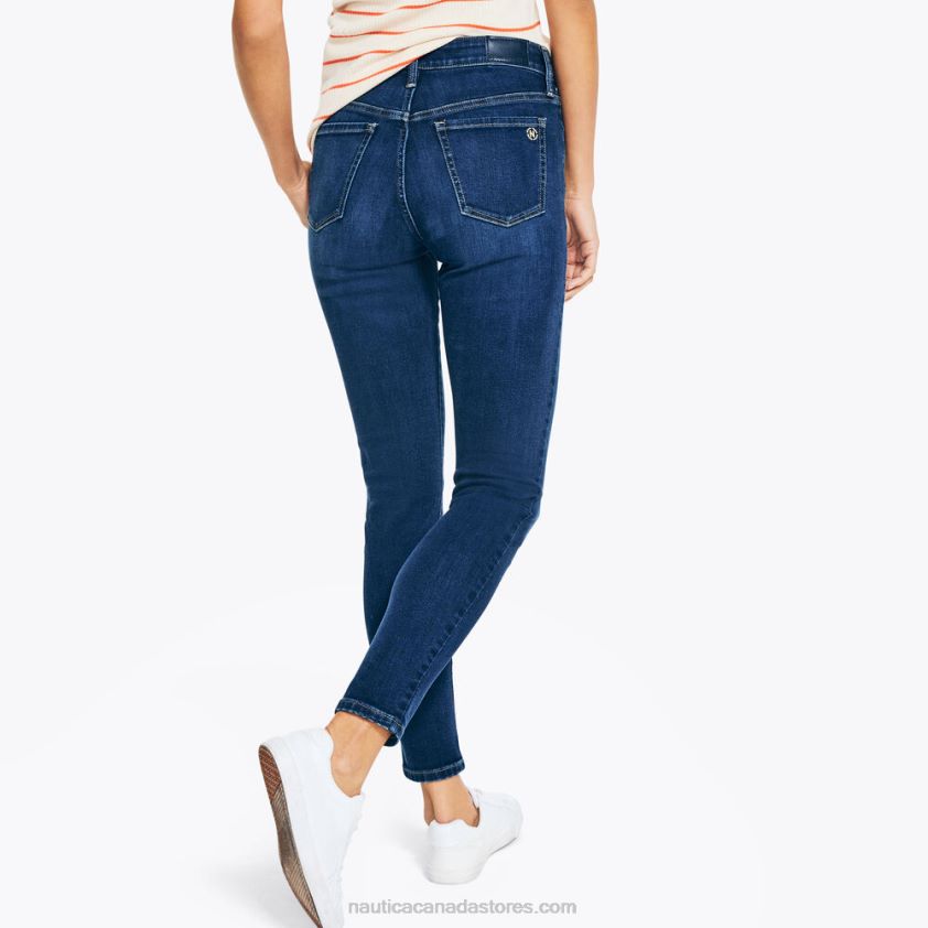 Jeans Co. True Flex Mid-Rise Skinny Denim Nautica Women Sapphire/Pitch Yellow R260HV1049