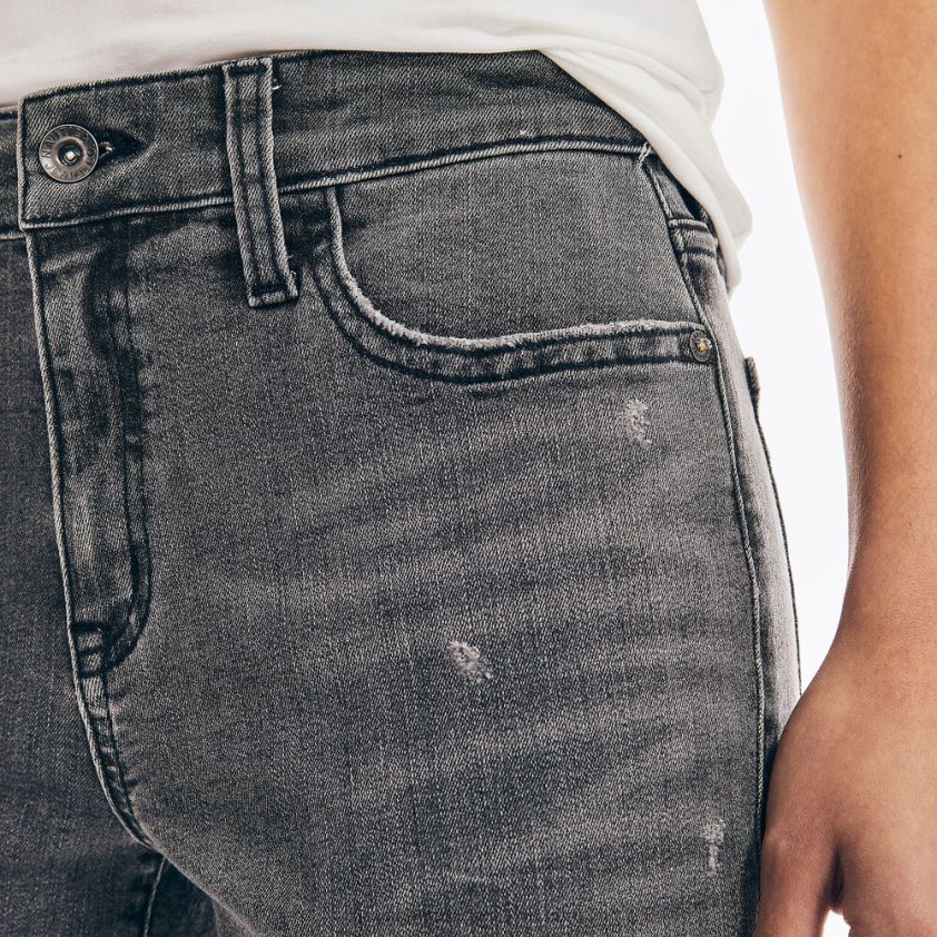 Jeans Co. True Flex Mid-Rise Straight Denim Nautica Women Khaki Wash R260HV1046