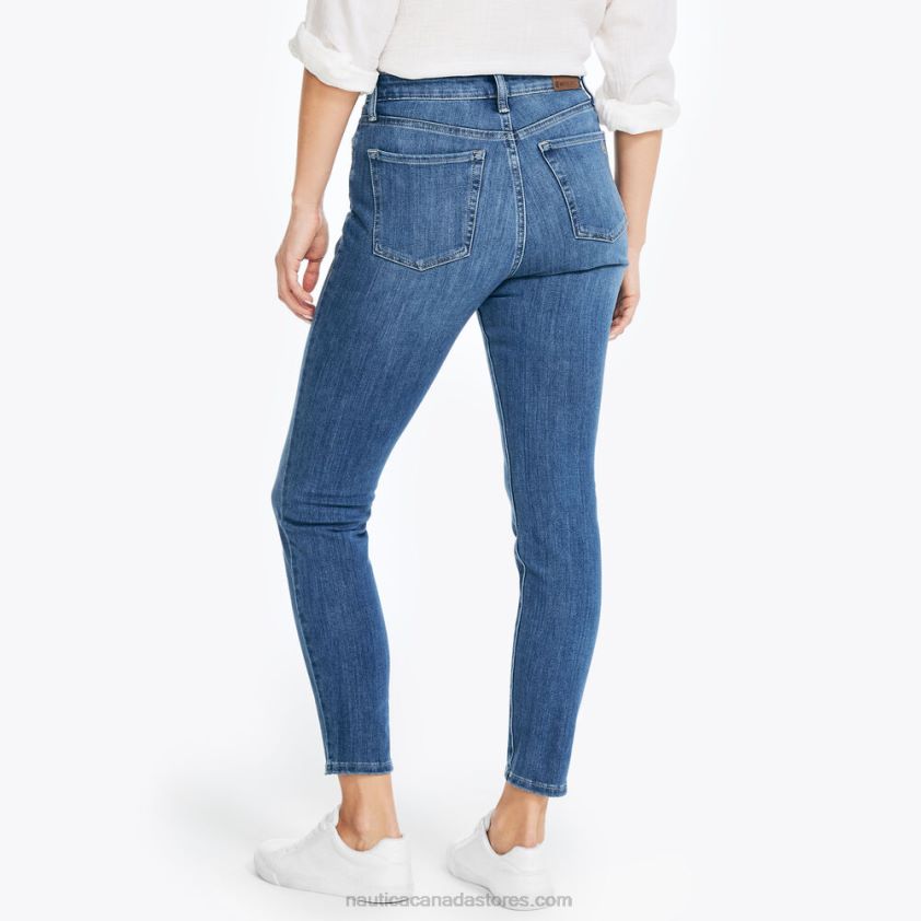 Sustainably Crafted True Flex High-Rise Curvy Fit Skinny Denim Nautica Women Blue Indigo Heather R260HV774