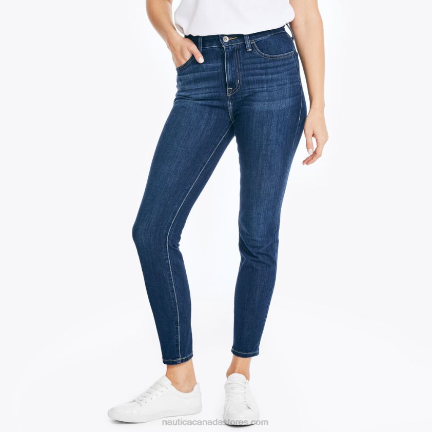 Sustainably Crafted True Flex High-Rise Curvy Fit Skinny Denim Nautica Women Sapphire/Pitch Yellow R260HV773