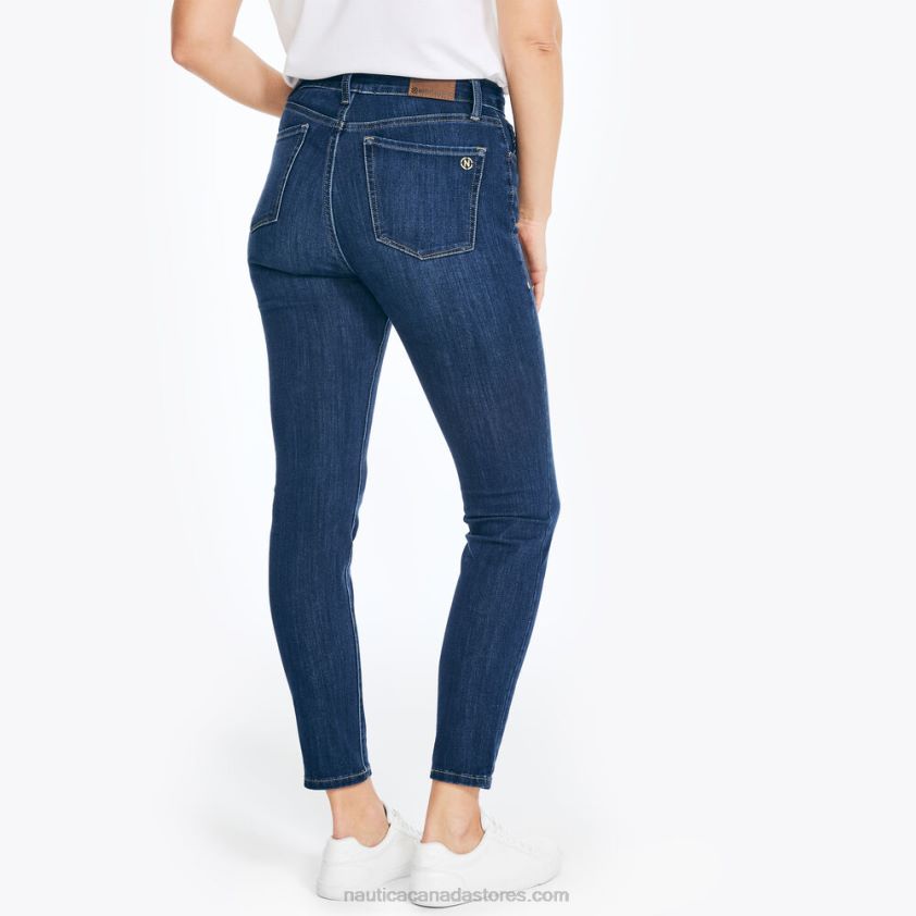 Sustainably Crafted True Flex High-Rise Curvy Fit Skinny Denim Nautica Women Sapphire/Pitch Yellow R260HV773